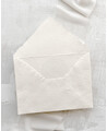 Enveloppe faite à la main blanc cassé