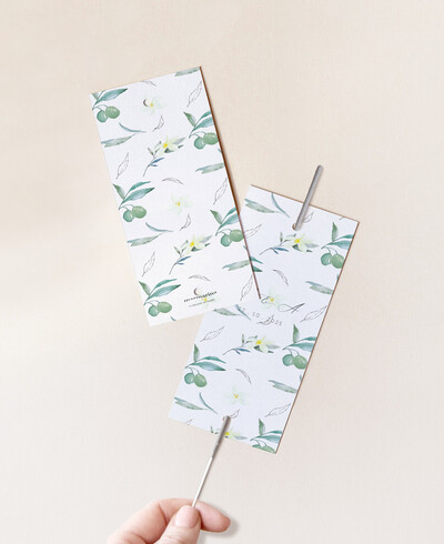 Étiquette cierge magique pour mariage olivier et fleur d’oranger