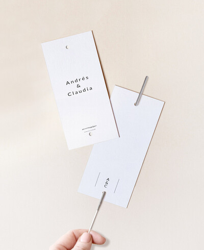 Étiquette cierge magique pour mariage Manhattan Typographie