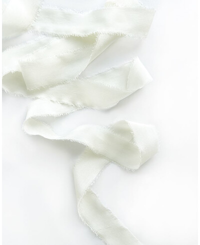Off-white silk ribbon