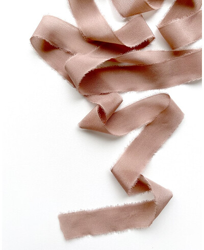 Vintage Pink Handmade Silk Ribbon