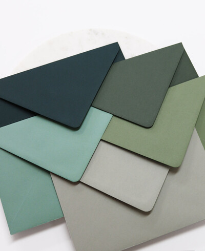 Sobres para invitaciones de boda verdes C5