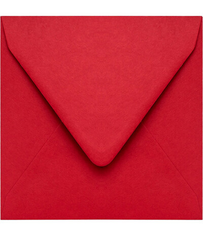 Sobres color rojo escarlata cuadrados