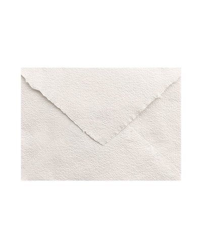 Envelope de Ministro B6 Feito à Mão Off-White para Convites | Marmarina