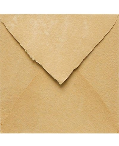 Handmade Beige Square Sand Envelope for Invitations | Marmarina
