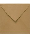 Enveloppe carrée marron chameau faite à la main pour invitations | Marmarina