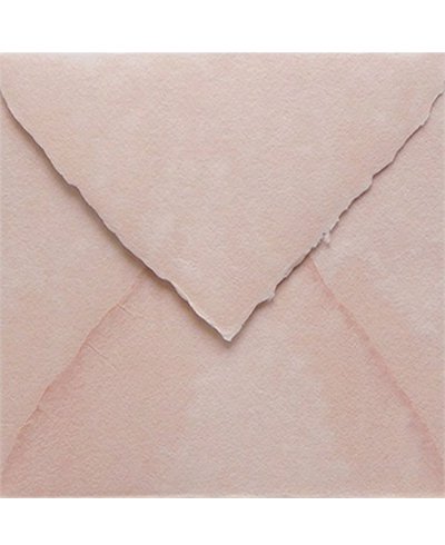 Busta Artigianale Quadrata Rosa Cipria per Inviti | Marmarina