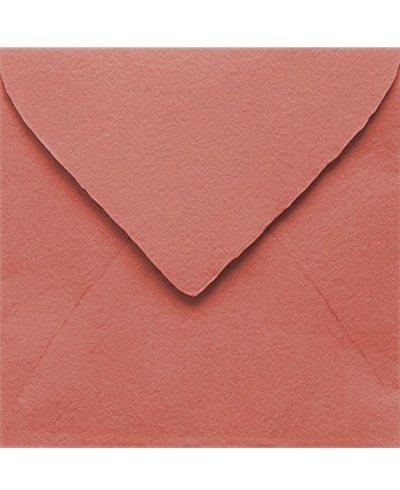 Handgemachte quadratische Koralle Umschlag für Einladungen | Marmarina