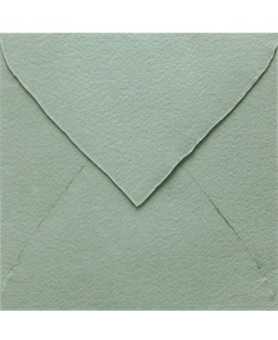 Envelope Quadrado Verde Oliva Feito à Mão para Convites | Marmarina