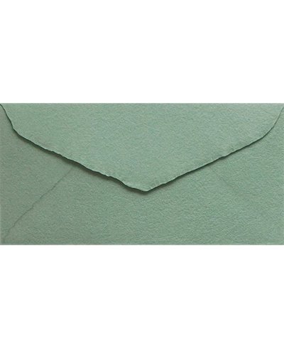 DL American Olive Green Artisan Umschlag für Einladungen | Marmarina