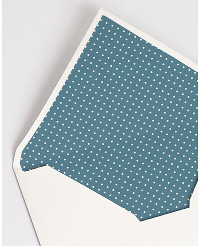 Envelopes com Forro Azul Coral Bolinhas | Marmarina