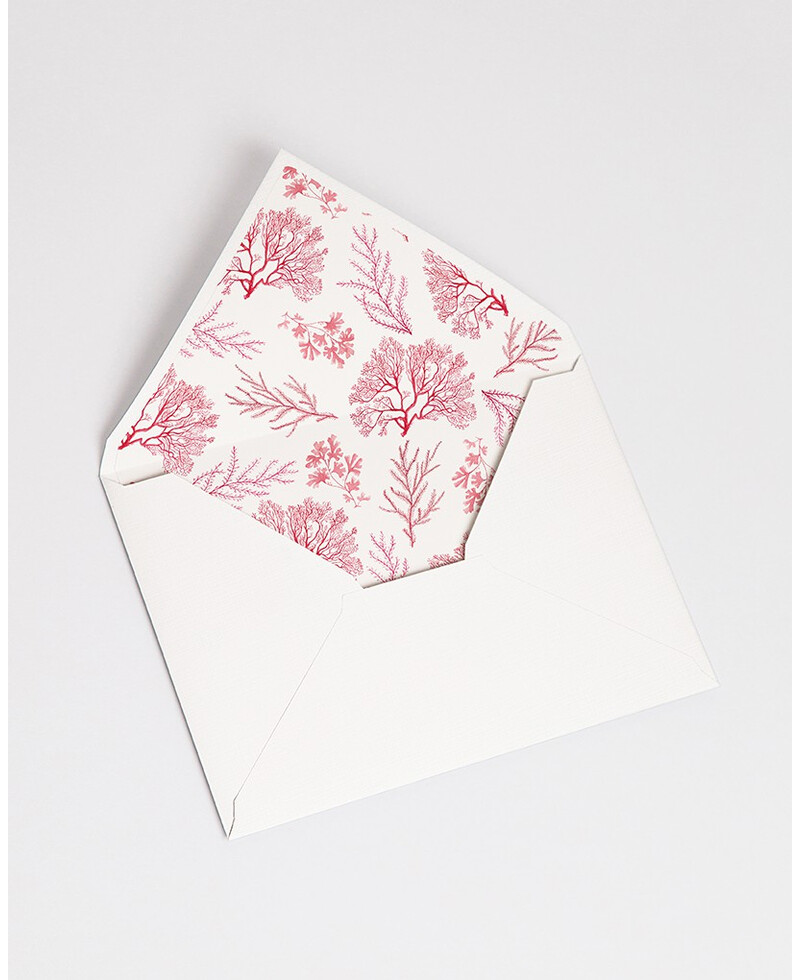 Umschläge mit Korallenrifffutter | Marmarina