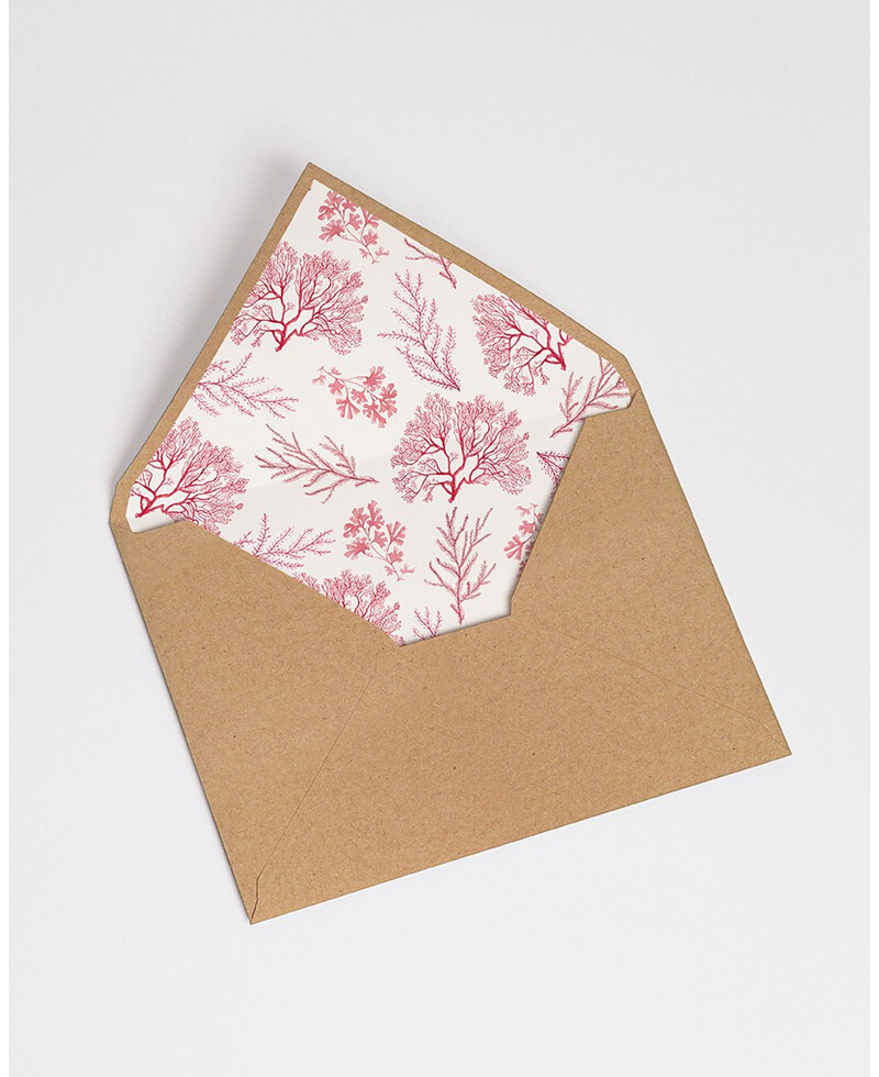 Umschläge mit Korallenrifffutter | Marmarina