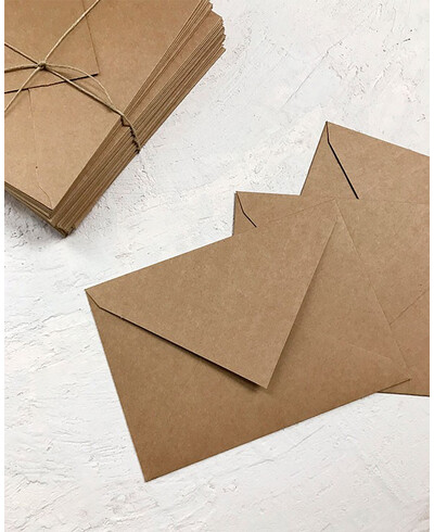 Kraft Hochzeitsumschläge C5