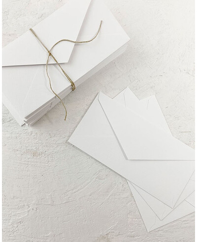 Envelopes de casamento brancos americanos