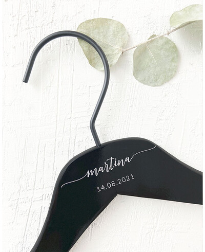 Cintre Noir Nom Date Mariage