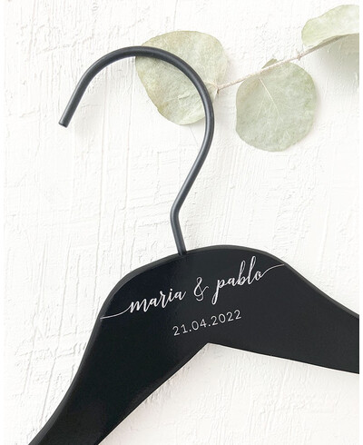 Cintre Noir Noms Date Mariage