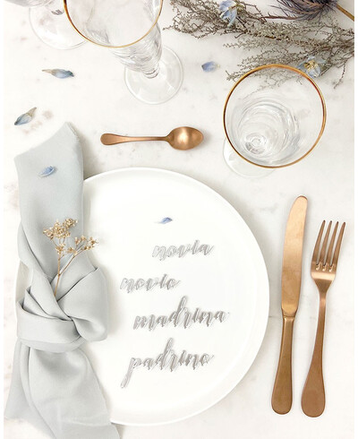 Pacote de Placeholder de Casamento para Mesa Presidencial | Comprar