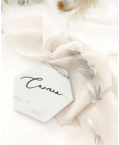 Segnaposto matrimonio in marmo