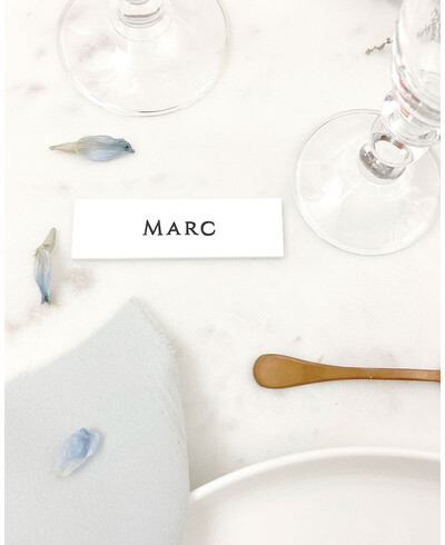 Segnaposto rettangolare per matrimoni