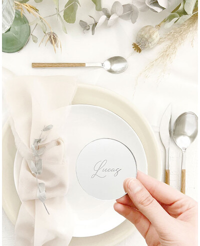 Kreisförmiger Platzhalter für Hochzeiten