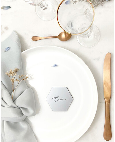 Sechseckiger Platzhalter für die Hochzeit