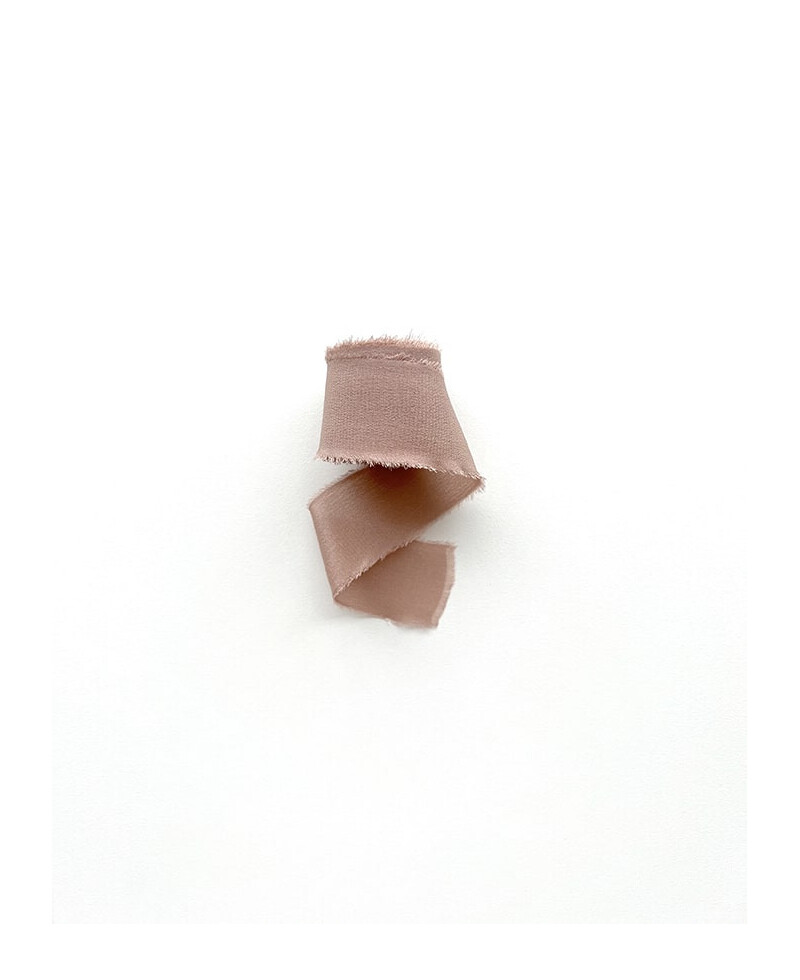 Lazo de seda hecho a mano rosa vintage