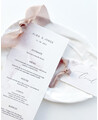Silk bow for decorating wedding stationery