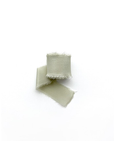 Olive green silk bow