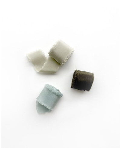 Cintas de seda natural verdes