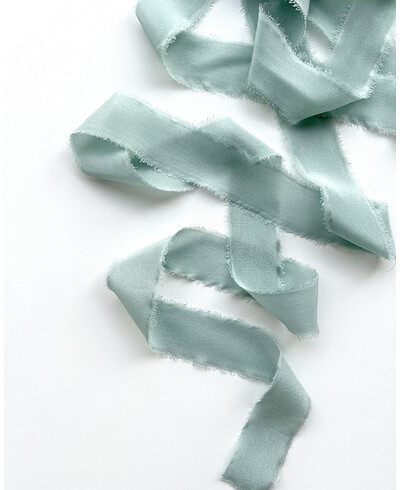 Light green silk ribbon