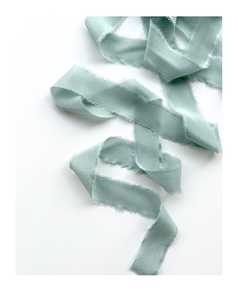 Light green silk ribbon