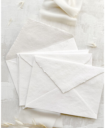 Envelopes feitos à mão da mais alta qualidade cor branco marfim