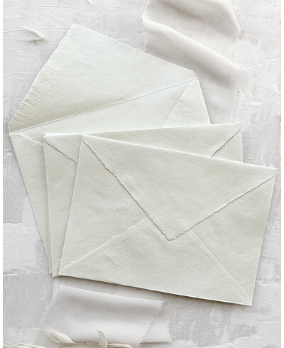 Envelopes feitos à mão de verde claro da mais alta qualidade