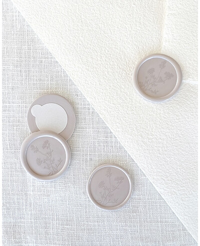 Sealed stamps with wildflower sticker