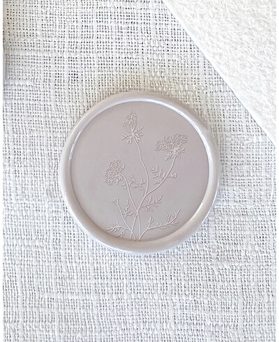Sello de cera con pegatina flor silvestre