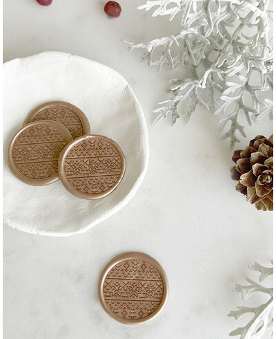 Christmas stamped wax stamps