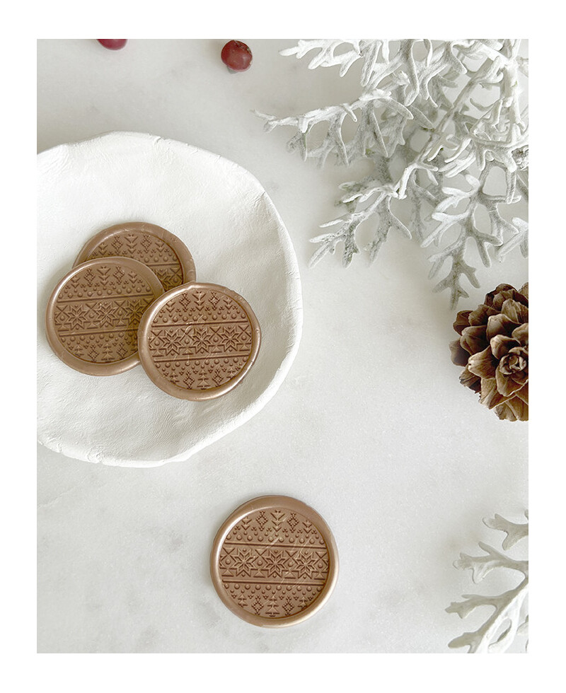 Christmas stamped wax stamps