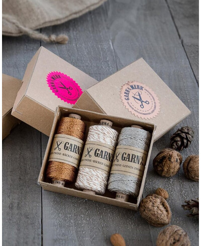 Copper and white twine