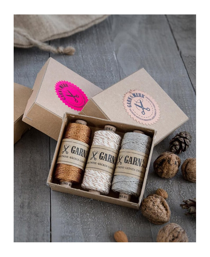 Copper and white twine