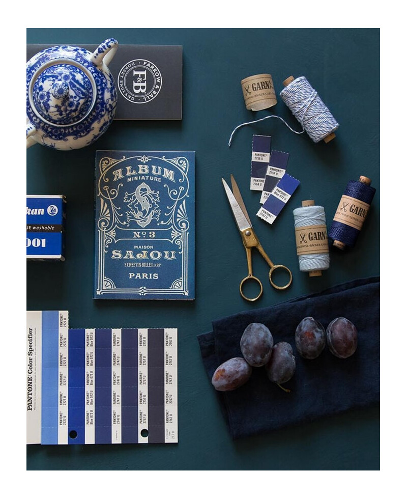 Barbante azul e branco para decoração