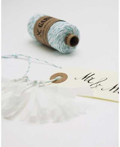 Fio verde esmeralda branco