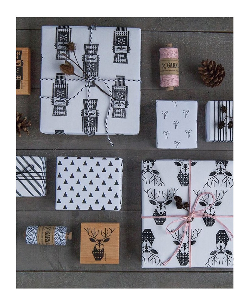 Cordel negro blanco para envolver regalos