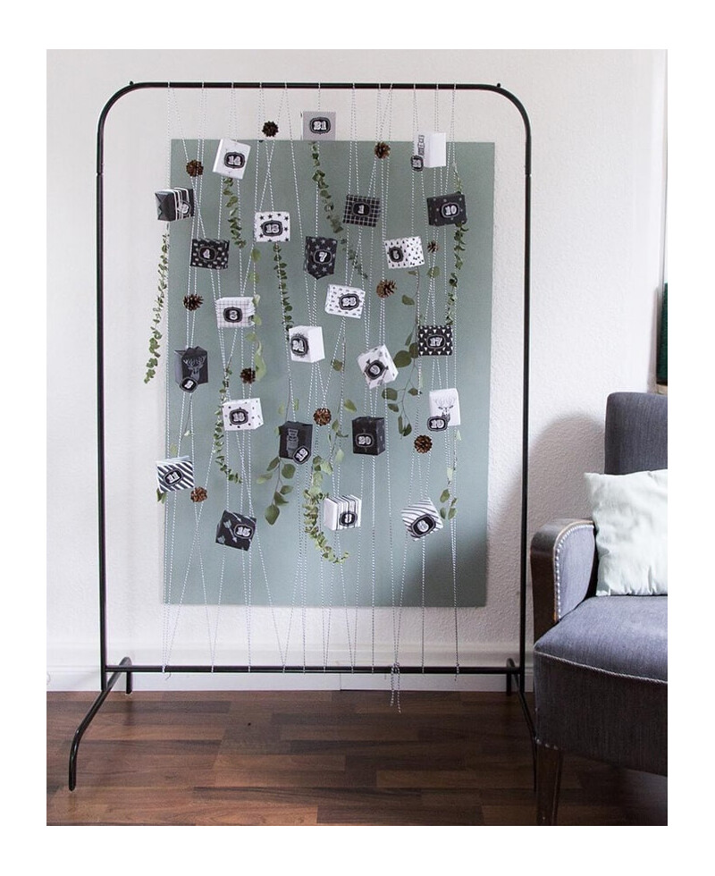 Cuerda negra blanco para decoración