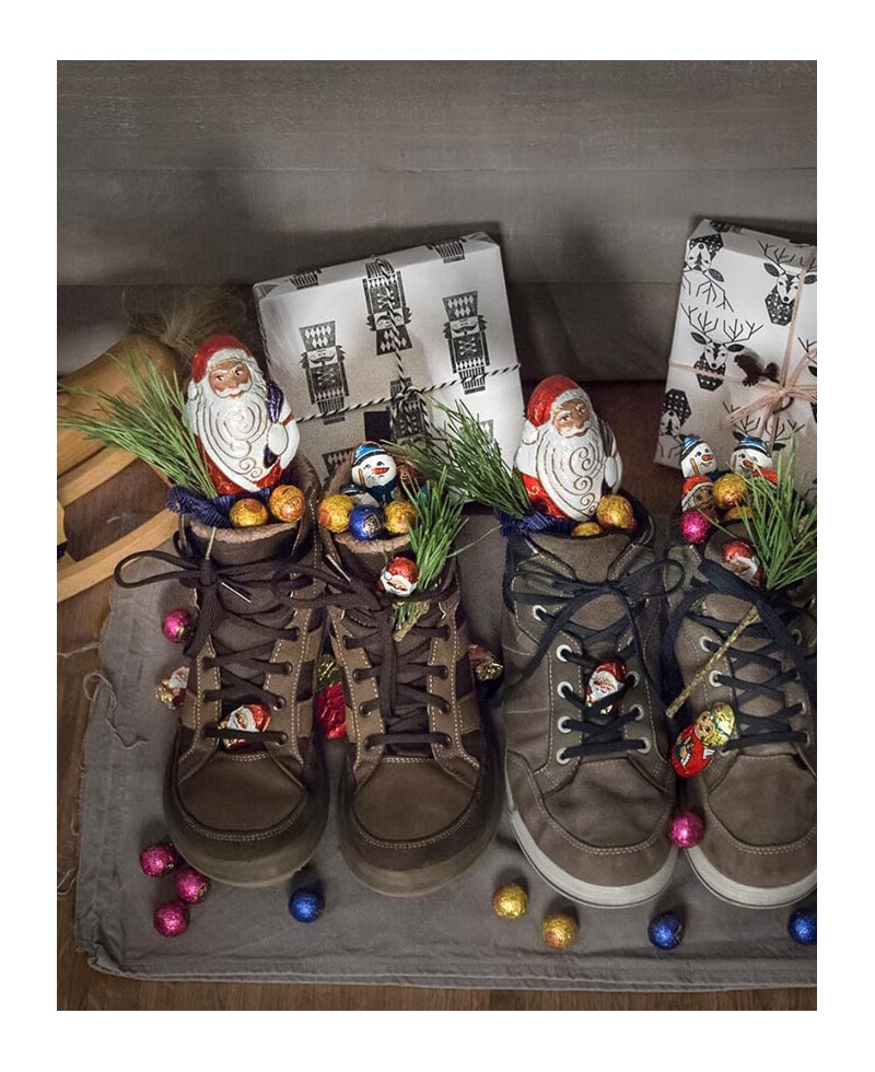 Cordel negro y blanco para regalos de navidad