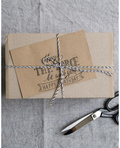 Cuerda blanco y negro para regalos