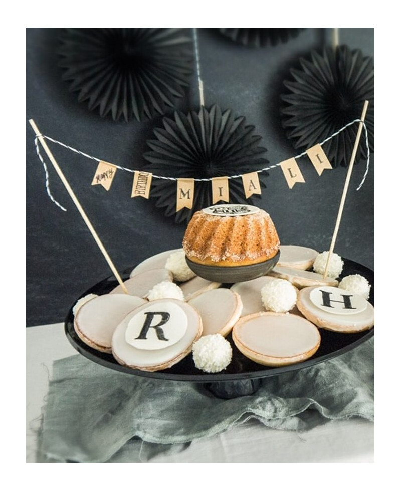 Cuerda negra y blanca para decoración de eventos