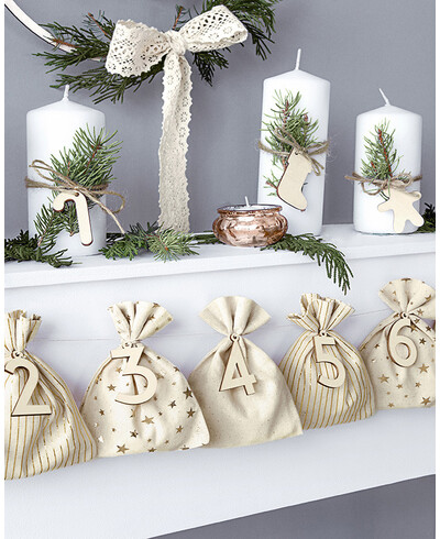 Sacchetti per il calendario dell'avvento