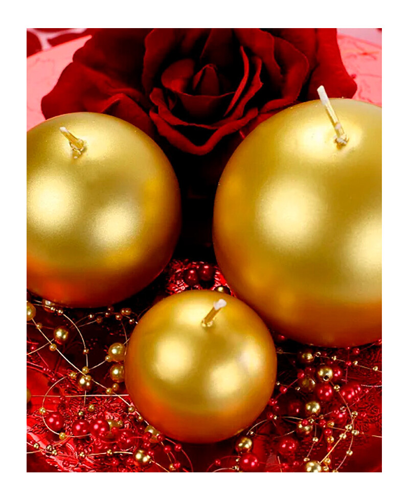 Candele a sfera d'oro