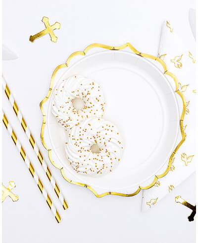 Goldenes Partypapier-Geschirr